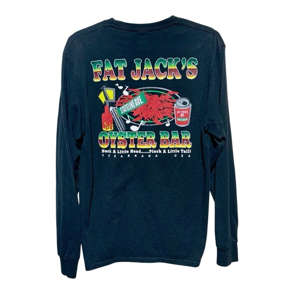 Fat Jack's Oyster Bar Long Sleeve Shirt Sz Medium - Picture 1 of 3